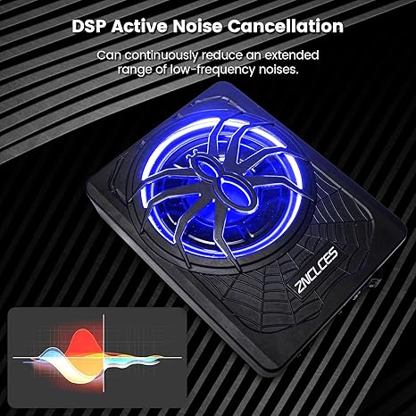 2025 Upgraded 10"1200W Slim Under Seat Powered Car Subwoofer